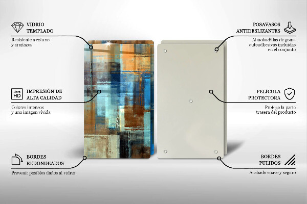 Üveg vágódeszka Festett háttér