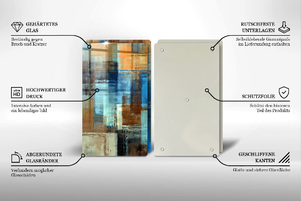 Üveg vágódeszka Festett háttér