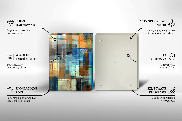 Üveg vágódeszka Festett háttér