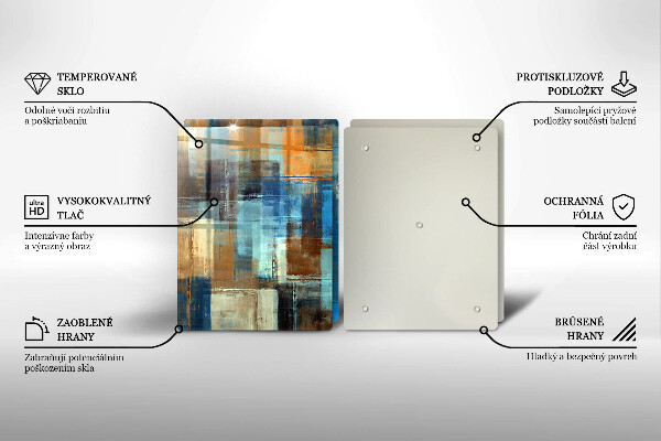 Üveg vágódeszka Festett háttér