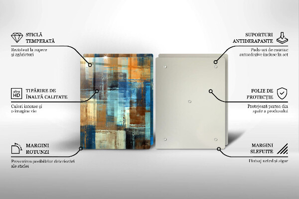 Üveg vágódeszka Festett háttér