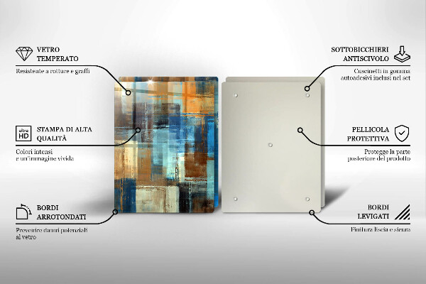 Üveg vágódeszka Festett háttér
