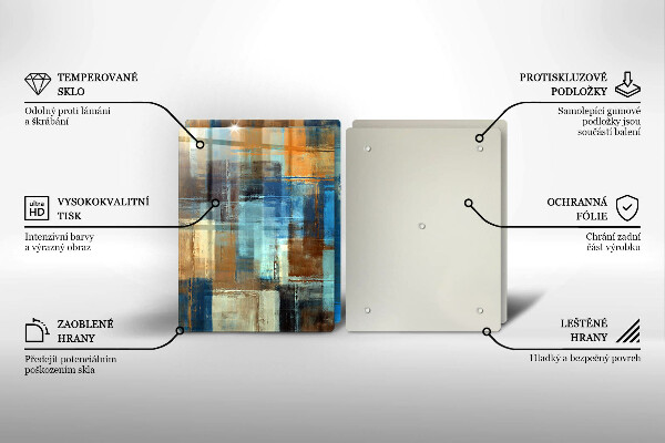 Üveg vágódeszka Festett háttér