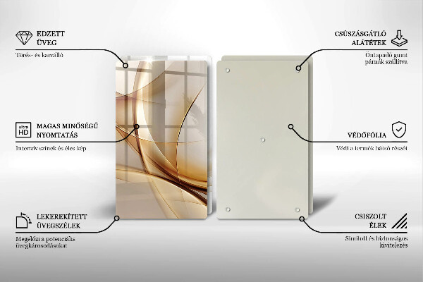 Üveg vágódeszka Absztrakt formák