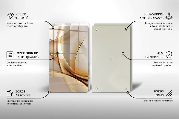 Üveg vágódeszka Absztrakt formák