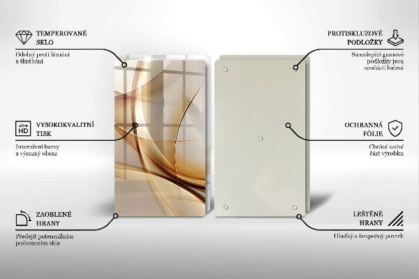 Üveg vágódeszka Absztrakt formák