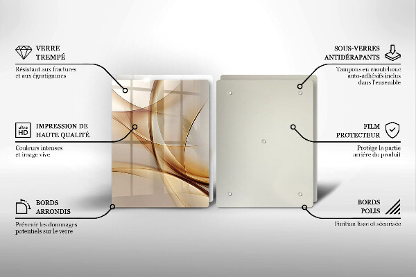 Üveg vágódeszka Absztrakt formák