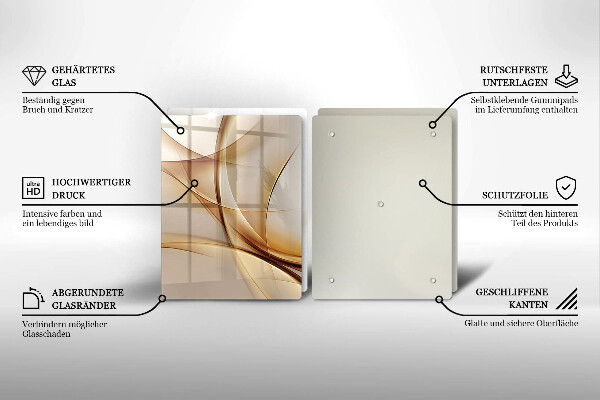 Üveg vágódeszka Absztrakt formák