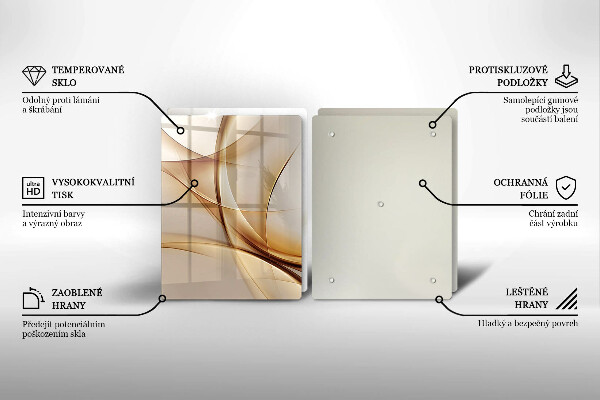 Üveg vágódeszka Absztrakt formák