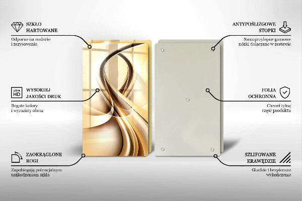 Üveg vágódeszka Füst absztrakció