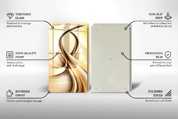 Üveg vágódeszka Füst absztrakció