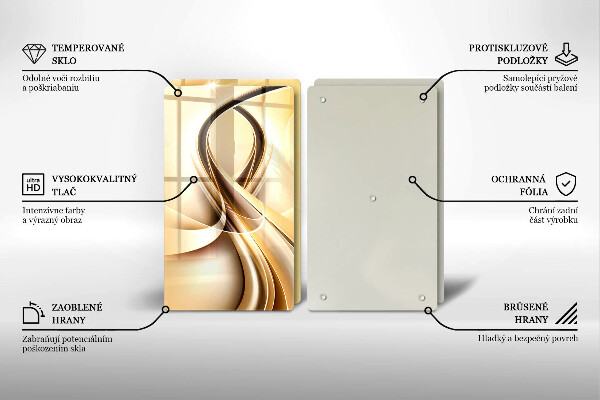 Üveg vágódeszka Füst absztrakció