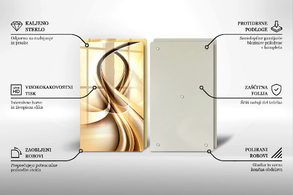 Üveg vágódeszka Füst absztrakció