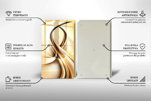 Üveg vágódeszka Füst absztrakció