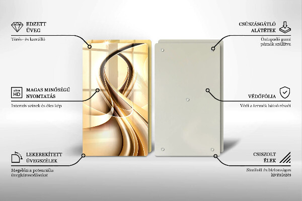 Üveg vágódeszka Füst absztrakció