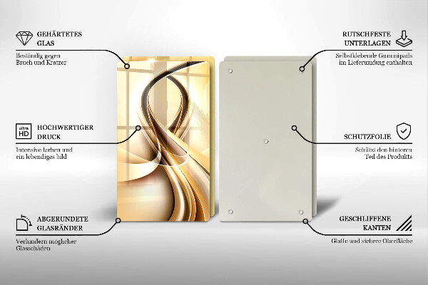 Üveg vágódeszka Füst absztrakció