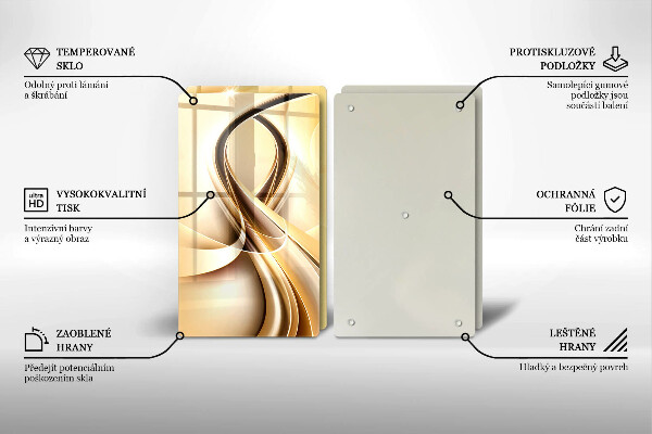 Üveg vágódeszka Füst absztrakció