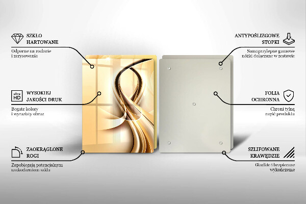 Üveg vágódeszka Füst absztrakció