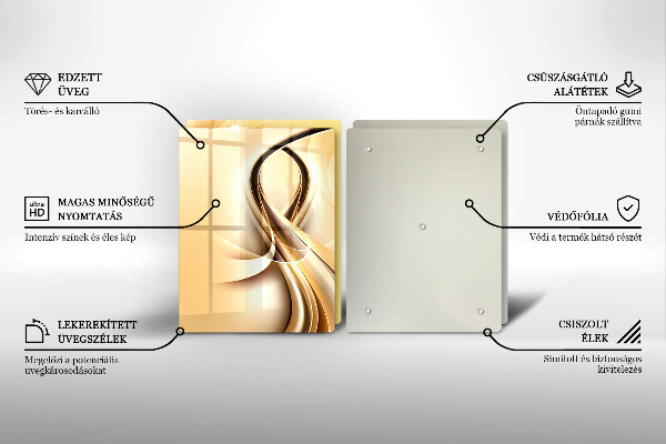 Üveg vágódeszka Füst absztrakció