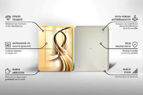 Üveg vágódeszka Füst absztrakció