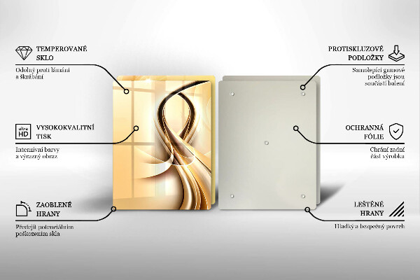 Üveg vágódeszka Füst absztrakció