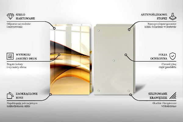 Üveg vágódeszka Absztrakt füst vonalak