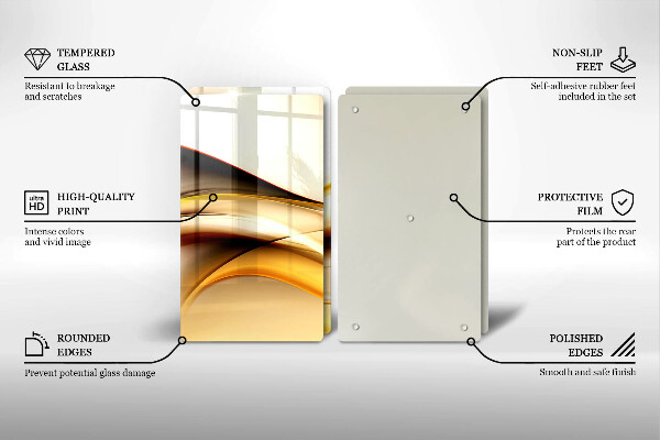 Üveg vágódeszka Absztrakt füst vonalak