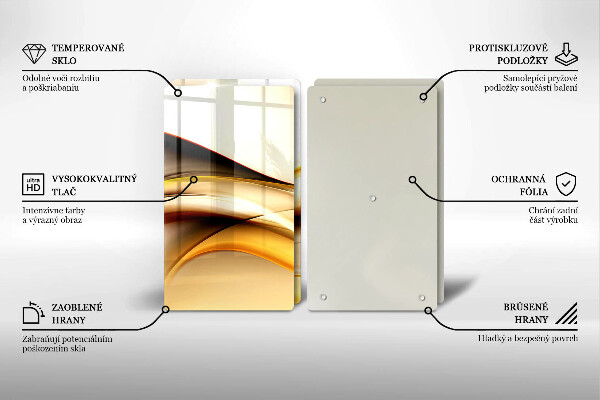 Üveg vágódeszka Absztrakt füst vonalak