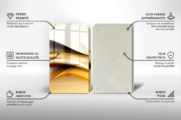 Üveg vágódeszka Absztrakt füst vonalak