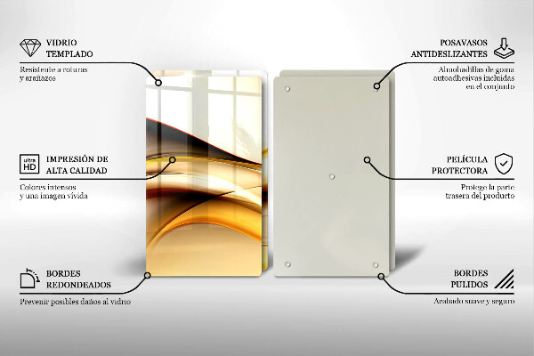 Üveg vágódeszka Absztrakt füst vonalak