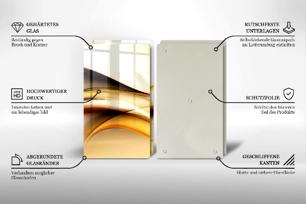 Üveg vágódeszka Absztrakt füst vonalak