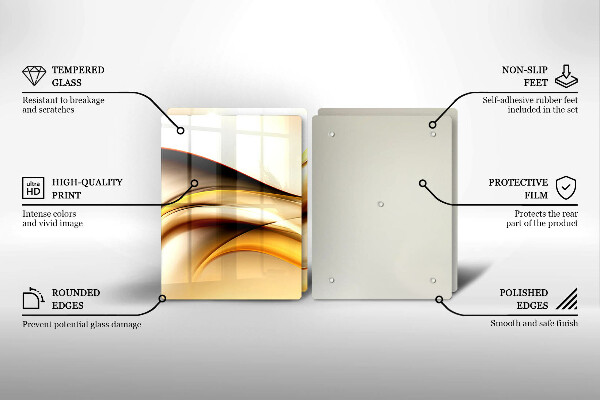 Üveg vágódeszka Absztrakt füst vonalak