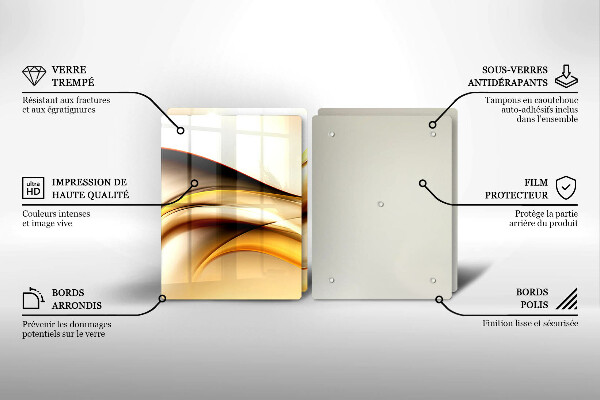Üveg vágódeszka Absztrakt füst vonalak