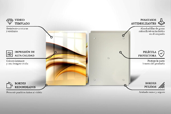 Üveg vágódeszka Absztrakt füst vonalak