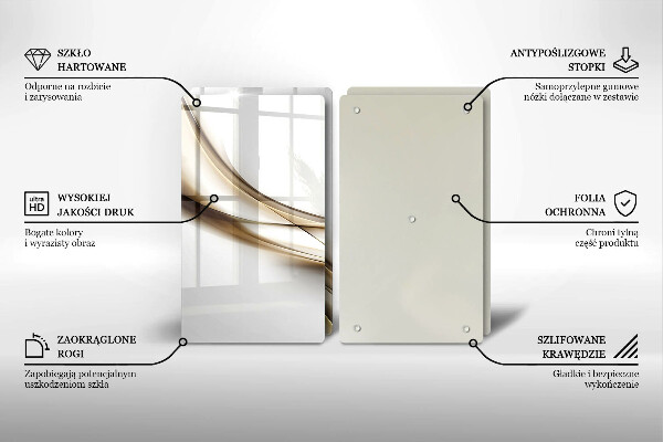 Üveg vágódeszka Lágy vonalak absztrakciója