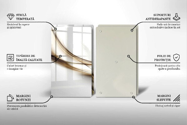 Üveg vágódeszka Lágy vonalak absztrakciója