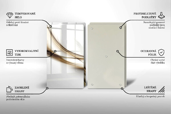 Üveg vágódeszka Lágy vonalak absztrakciója