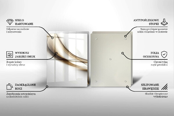 Üveg vágódeszka Lágy vonalak absztrakciója