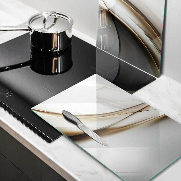 Üveg vágódeszka Lágy vonalak absztrakciója