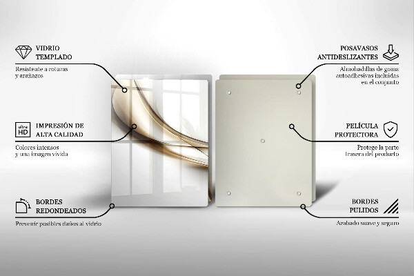 Üveg vágódeszka Lágy vonalak absztrakciója