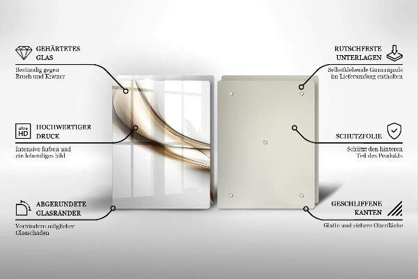 Üveg vágódeszka Lágy vonalak absztrakciója