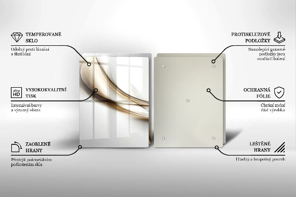 Üveg vágódeszka Lágy vonalak absztrakciója