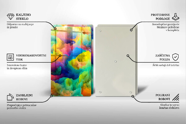 Üveg vágódeszka Színes absztrakció