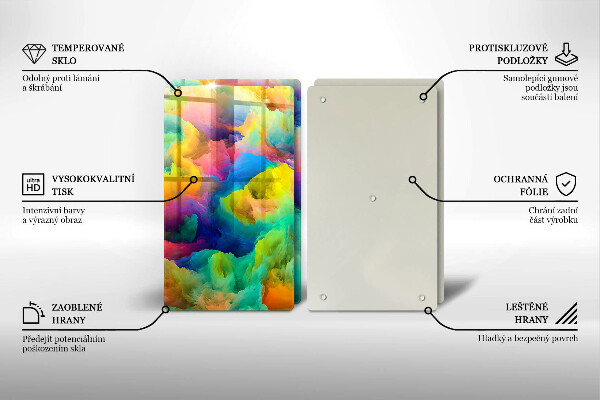 Üveg vágódeszka Színes absztrakció