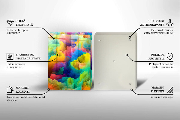 Üveg vágódeszka Színes absztrakció