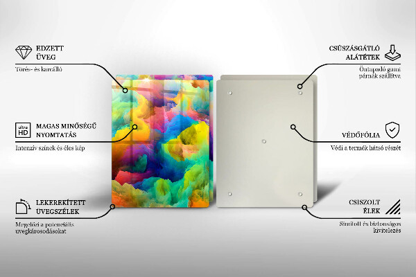 Üveg vágódeszka Színes absztrakció