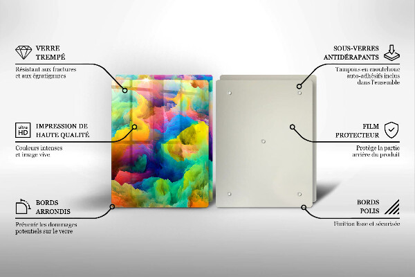 Üveg vágódeszka Színes absztrakció