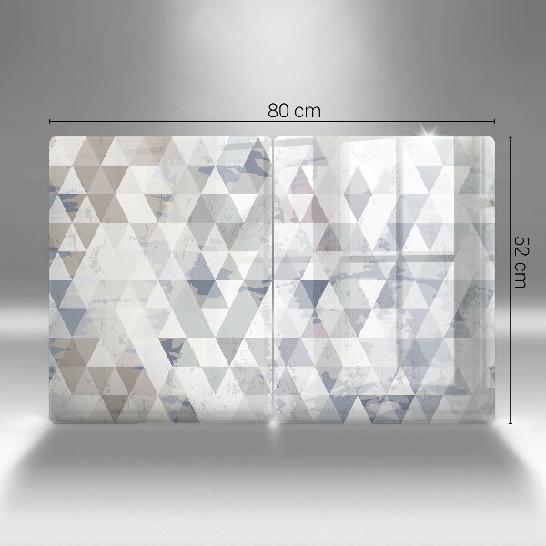 Üveg vágódeszka Háromszög minta