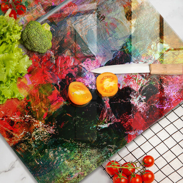 Üveg vágódeszka Festék absztrakció