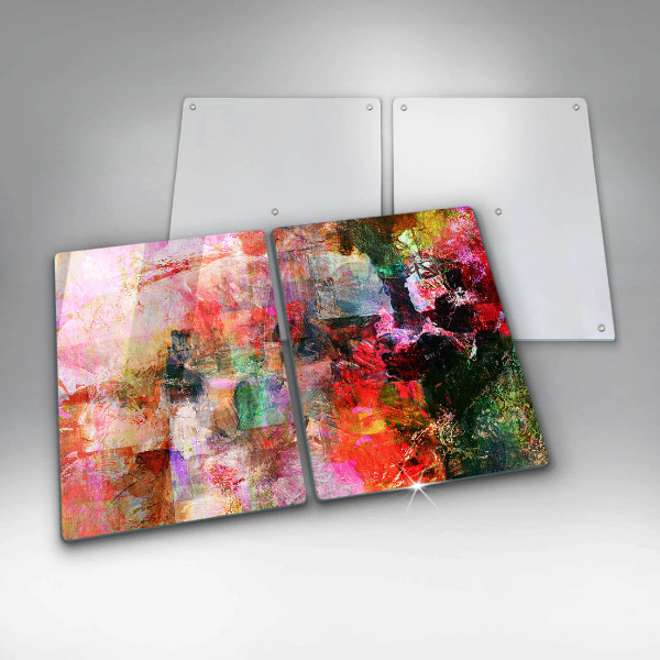 Üveg vágódeszka Festék absztrakció